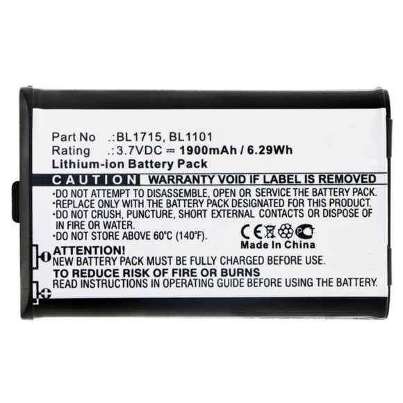 Batteries N Accessories BNA-WB-BLI-1715 2-Way Radio Battery - Li-Ion, 3.7V, 1900 mAh, Ultra High Capacity Battery - Replacement for HYT BL1715 Battery