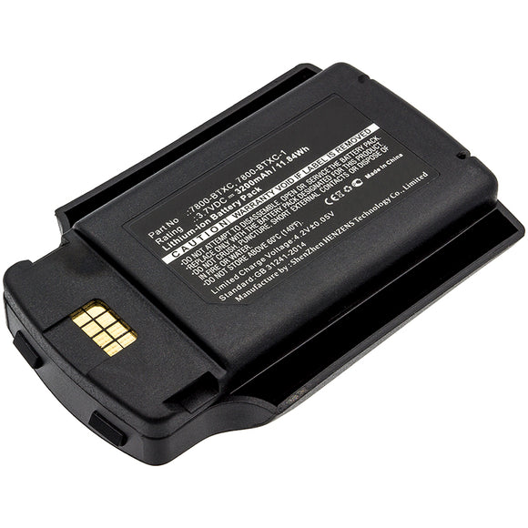Batteries N Accessories BNA-WB-L8047 Barcode Scanner Battery - Li-ion, 3.7V, 3200mAh, Ultra High Capacity Battery - Replacement for Dolphin 7600-BTEC, 7600-BTXC, 7600-BTXC-1 Battery