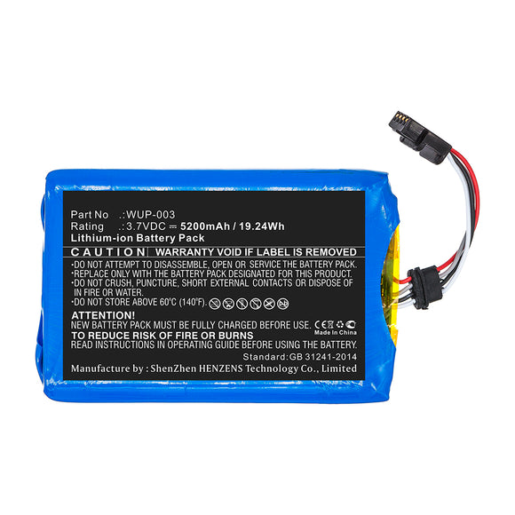 Batteries N Accessories BNA-WB-L15022 Game Console Battery - Li-ion, 3.7V, 5200mAh, Ultra High Capacity - Replacement for Nintendo WUP-003 Battery