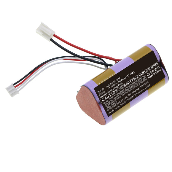 Batteries N Accessories BNA-WB-L17572 Vacuum Cleaner Battery - Li-ion, 11.1V, 3400mAh, Ultra High Capacity - Replacement for Plus Minus Zero NCR1650-3S1P Battery