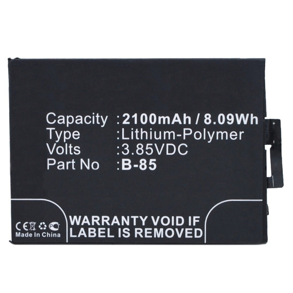 Batteries N Accessories BNA-WB-P9911 Cell Phone Battery - Li-Pol, 3.85V, 2100mAh, Ultra High Capacity - Replacement for BBK BK-B-85 Battery