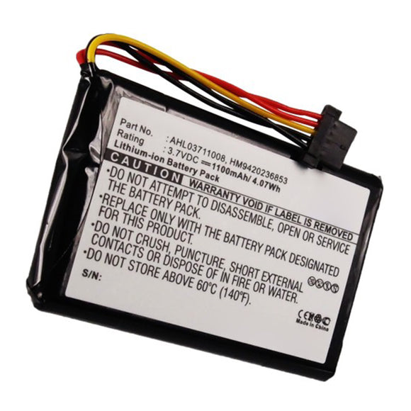 Batteries N Accessories BNA-WB-L13442 GPS Battery - Li-ion, 3.7V, 1100mAh, Ultra High Capacity - Replacement for TomTom AHL03711008 Battery