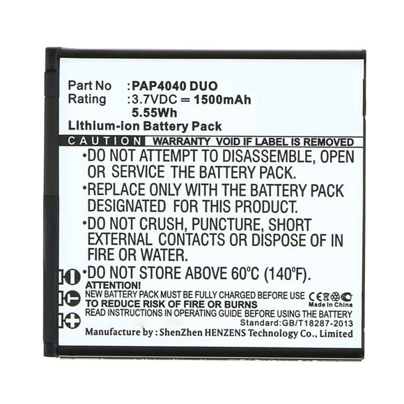 Batteries N Accessories BNA-WB-L16847 Cell Phone Battery - Li-ion, 3.7V, 1500mAh, Ultra High Capacity - Replacement for Prestigio PAP4040 DUO Battery