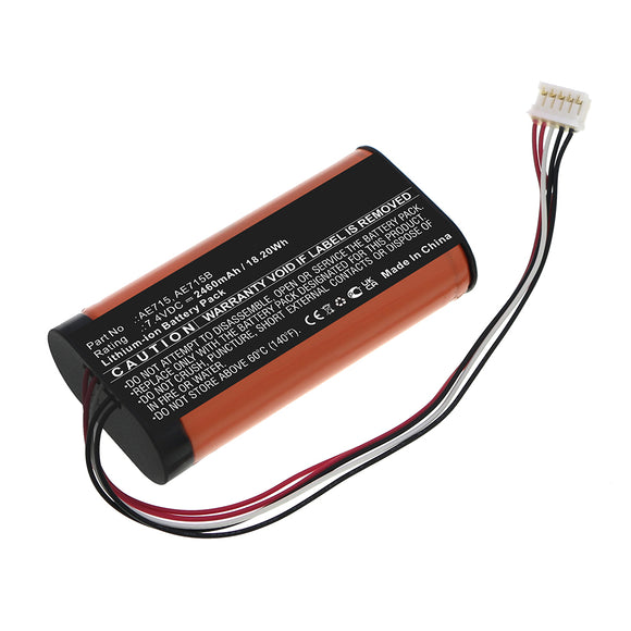 Batteries N Accessories BNA-WB-L17257 Speaker Battery - Li-ion, 7.4V, 2460mAh, Ultra High Capacity - Replacement for Dell AE715B Battery