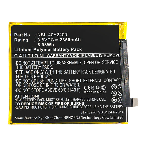 Batteries N Accessories BNA-WB-P13271 Cell Phone Battery - Li-Pol, 3.8V, 2350mAh, Ultra High Capacity - Replacement for TP-Link NBL-40A2400 Battery