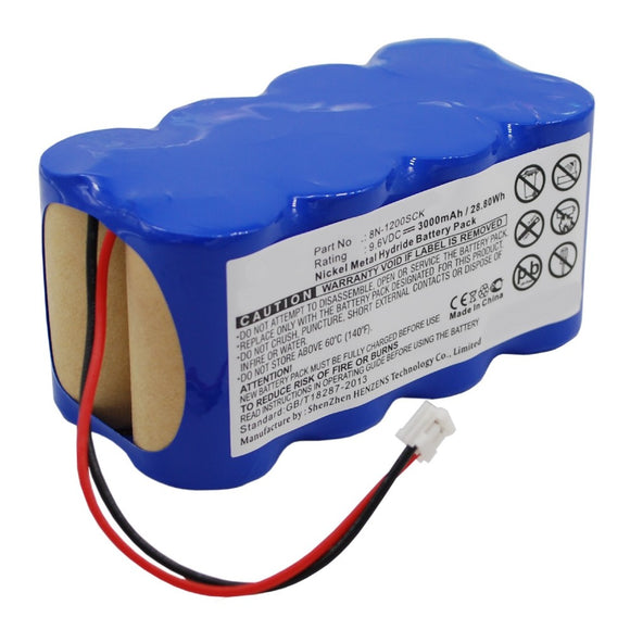 Batteries N Accessories BNA-WB-H9458 Medical Battery - Ni-MH, 9.6V, 3000mAh, Ultra High Capacity - Replacement for Terumo 8N-1200SCK Battery