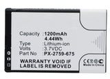 Batteries N Accessories BNA-WB-L4250 GPS Battery - Li-Ion, 3.7V, 1200 mAh, Ultra High Capacity Battery - Replacement for NavGear PX-2759-675 Battery