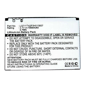 Batteries N Accessories BNA-WB-L14114 Cell Phone Battery - Li-ion, 3.7V, 1000mAh, Ultra High Capacity - Replacement for ZTE Li3711T42P3h513857 Battery