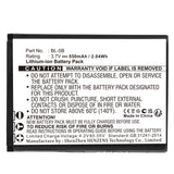 Batteries N Accessories BNA-WB-L3921 Cell Phone Battery - Li-ion, 3.7, 550mAh, Ultra High Capacity Battery - Replacement for iSpan BTA002 Battery