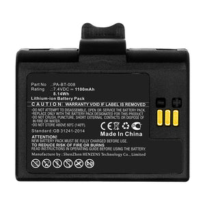Batteries N Accessories BNA-WB-L15334 Printer Battery - Li-ion, 7.4V, 1100mAh, Ultra High Capacity - Replacement for Brother PA-BT-008 Battery