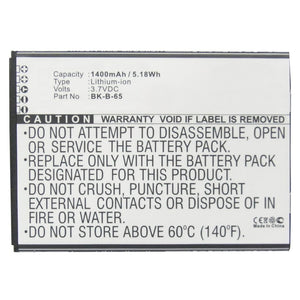 Batteries N Accessories BNA-WB-L9908 Cell Phone Battery - Li-ion, 3.7V, 1400mAh, Ultra High Capacity - Replacement for BBK BK-B-65 Battery