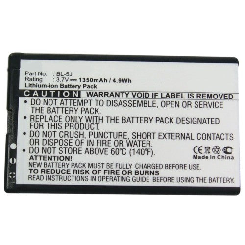 Batteries N Accessories BNA-WB-L3910 Cell Phone Battery - Li-ion, 3.7, 1350mAh, Ultra High Capacity Battery - Replacement for Nokia BL-5J Battery