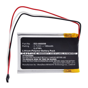 Batteries N Accessories BNA-WB-P12454 Keyboard Battery - Li-Pol, 3.7V, 180mAh, Ultra High Capacity - Replacement for Logitech AHB222535PJT Battery