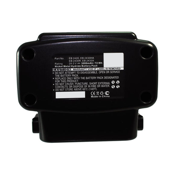 Batteries N Accessories BNA-WB-H11898 Power Tool Battery - Ni-MH, 24V, 3000mAh, Ultra High Capacity - Replacement for Hitachi EB 2420 Battery