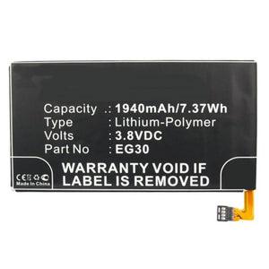 Batteries N Accessories BNA-WB-P650 Cell Phone Battery - Li-Pol, 3.8V, 1940 mAh, Ultra High Capacity Battery - Replacement for Motorola EG30 Battery