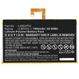 Batteries N Accessories BNA-WB-P17802 Tablet Battery - Li-Pol, 3.86V, 7500mAh, Ultra High Capacity - Replacement for Lenovo L20D2P32 Battery