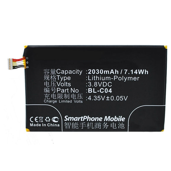 Batteries N Accessories BNA-WB-P3258 Cell Phone Battery - Li-Pol, 3.8V, 2030 mAh, Ultra High Capacity Battery - Replacement for DOOV PL-C01 Battery