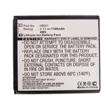 Batteries N Accessories BNA-WB-L11968 Cell Phone Battery - Li-ion, 3.7V, 1100mAh, Ultra High Capacity - Replacement for Huawei HB5I1H Battery