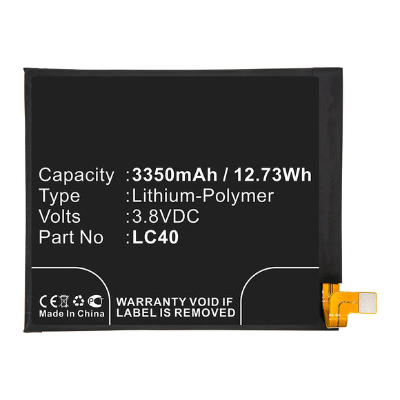 Batteries N Accessories BNA-WB-P14561 Cell Phone Battery - Li-Pol, 3.8V, 3350mAh, Ultra High Capacity - Replacement for Motorola LC40 Battery