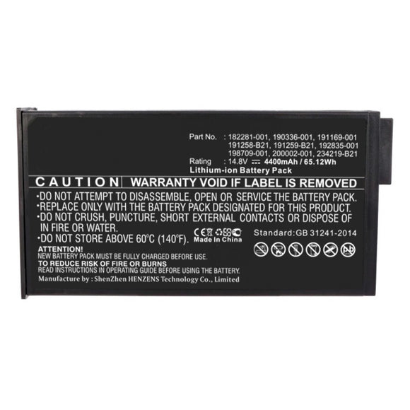 Batteries N Accessories BNA-WB-L9586 Laptop Battery - Li-ion, 14.8V, 4400mAh, Ultra High Capacity - Replacement for Compaq 251344-001 Battery