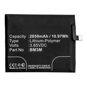 Batteries N Accessories BNA-WB-P14908 Cell Phone Battery - Li-Pol, 3.85V, 2850mAh, Ultra High Capacity - Replacement for Xiaomi BM3M Battery