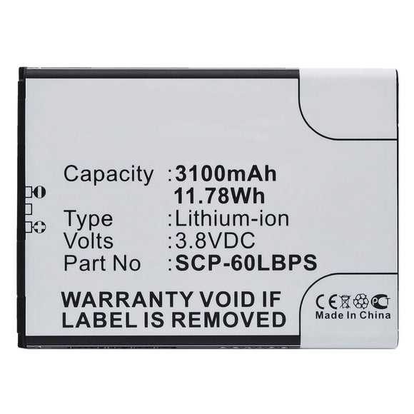 Batteries N Accessories BNA-WB-BLI-1222-3.1 Cell Phone Battery - Li-Ion, 3.8V, 3100 mAh, Ultra High Capacity Battery - Replacement for Kyocera SCP-60LBPS Battery