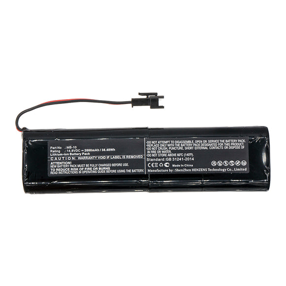 Batteries N Accessories BNA-WB-L15369 Speaker Battery - Li-ion, 14.8V, 2600mAh, Ultra High Capacity - Replacement for Mipro MB-10 Battery