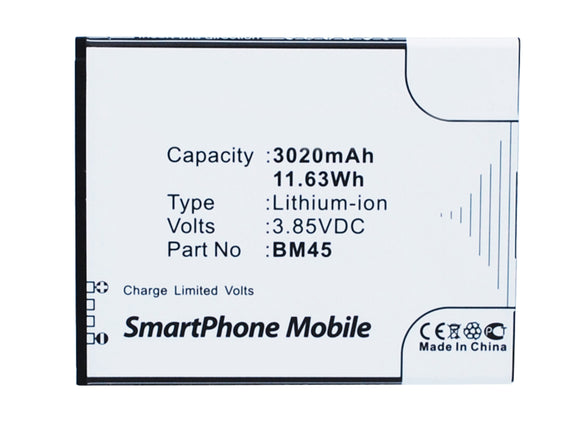Batteries N Accessories BNA-WB-L3710 Cell Phone Battery - Li-Ion, 3.85V, 3020 mAh, Ultra High Capacity Battery - Replacement for Xiaomi BM45 Battery