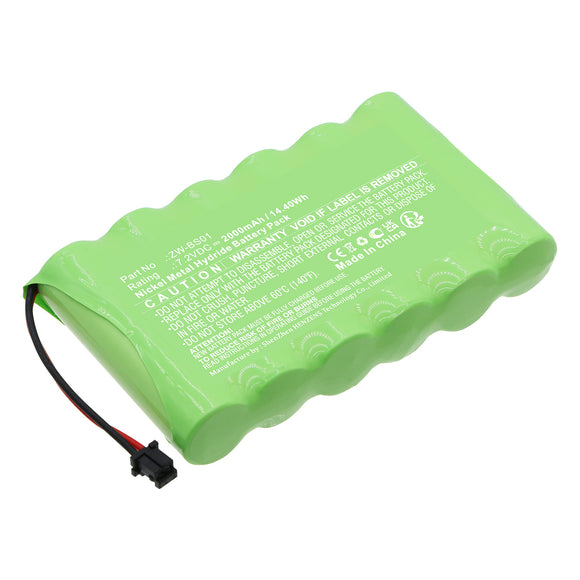 Batteries N Accessories BNA-WB-H18347 Alarm System Battery - Ni-MH, 7.2V, 2000mAh, Ultra High Capacity - Replacement for CaddX ZW-BS01 Battery