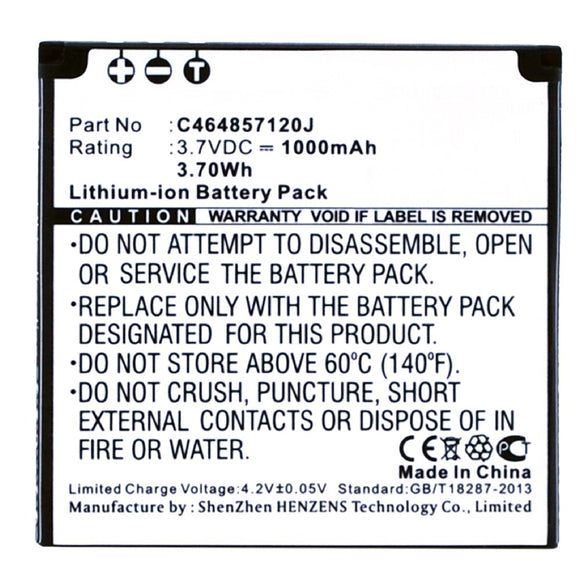 Batteries N Accessories BNA-WB-L3178 Cell Phone Battery - Li-Ion, 3.7V, 1000 mAh, Ultra High Capacity Battery - Replacement for Blu C464857120J Battery