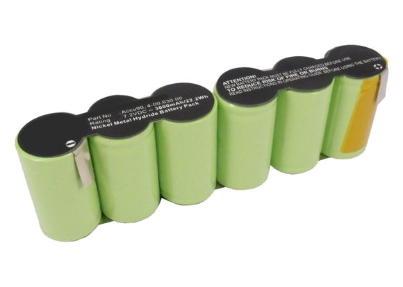 Batteries N Accessories BNA-WB-H11586 Gardening Tools Battery - Ni-MH, 7.2V, 3000MaH, Ultra High Capacity - Replacement for Gardena Accu90 Battery
