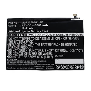 Batteries N Accessories BNA-WB-P16732 Tablet Battery - Li-Pol, 3.7V, 5300mAh, Ultra High Capacity - Replacement for Nokia MLP2679101-2P Battery