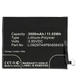 Batteries N Accessories BNA-WB-P8439 Cell Phone Battery - Li-Pol, 3.85V, 3000mAh, Ultra High Capacity Battery - Replacement for Nubia Li3829T44P6h806435 Battery
