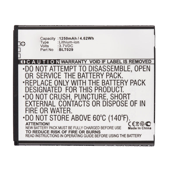 Batteries N Accessories BNA-WB-L14725 Cell Phone Battery - Li-ion, 3.7V, 1250mAh, Ultra High Capacity - Replacement for OPPO BLT029 Battery