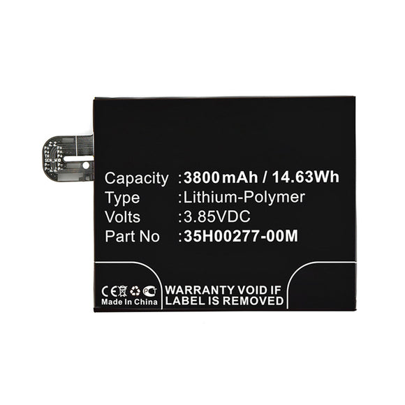 Batteries N Accessories BNA-WB-P15635 Cell Phone Battery - Li-Pol, 3.85V, 3800mAh, Ultra High Capacity - Replacement for HTC 35H00271-01M Battery