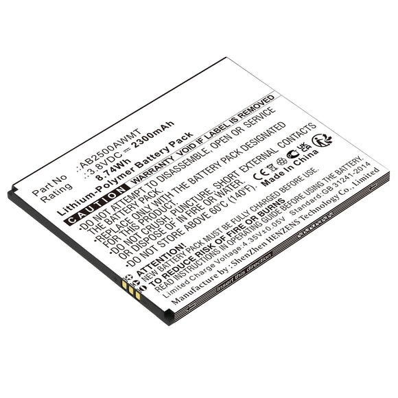 Batteries N Accessories BNA-WB-P17897 Cell Phone Battery - Li-Pol, 3.8V, 2300mAh, Ultra High Capacity - Replacement for Philips AB2500AWMT Battery