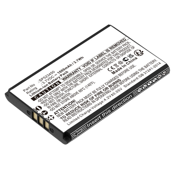 Batteries N Accessories BNA-WB-L18418 2-Way Radio Battery - Li-ion, 3.7V, 1000mAh, Ultra High Capacity - Replacement for SenHaix SP523450 Battery