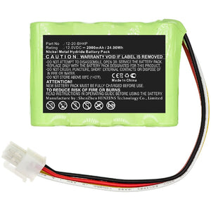 Batteries N Accessories BNA-WB-H15183 Medical Battery - Ni-MH, 12V, 2000mAh, Ultra High Capacity - Replacement for Prism 12-20-BH4P Battery