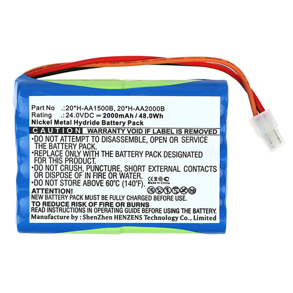 Batteries N Accessories BNA-WB-H17023 Medical Battery - Ni-MH, 24V, 2000mAh, Ultra High Capacity - Replacement for Philips 20*H-AA1500B Battery