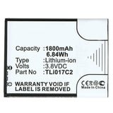 Batteries N Accessories BNA-WB-L3688 Cell Phone Battery - Li-Ion, 3.8V, 1800 mAh, Ultra High Capacity Battery - Replacement for VODAFONE TLi017C2 Battery