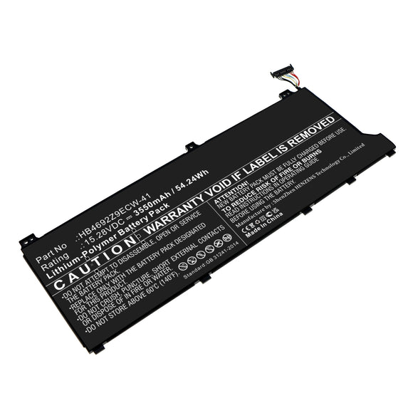 Batteries N Accessories BNA-WB-P17461 Laptop Battery - Li-Pol, 15.28V, 3550mAh, Ultra High Capacity - Replacement for Huawei HB4692Z9ECW-41 Battery