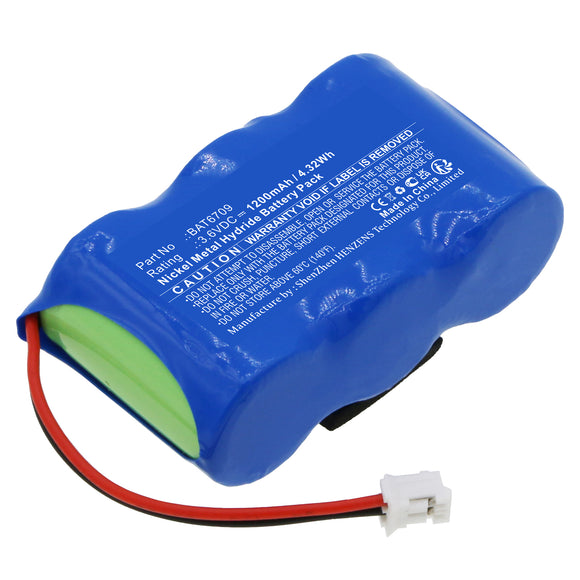 Batteries N Accessories BNA-WB-H17672 Medical Battery - Ni-MH, 3.6V, 1200mAh, Ultra High Capacity - Replacement for Micro Medical BAT6709 Battery