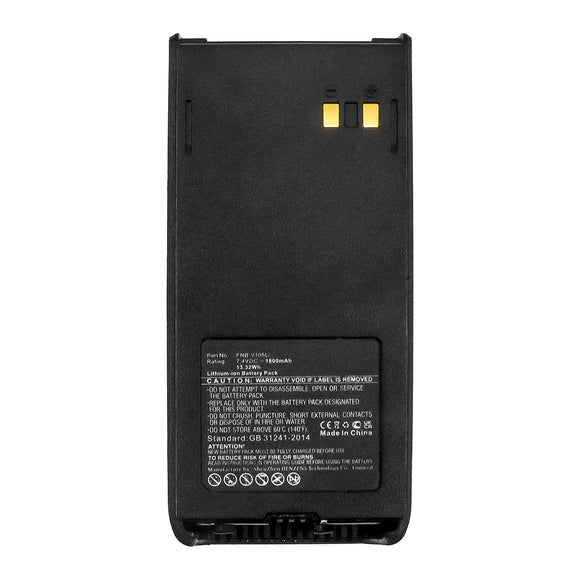 Batteries N Accessories BNA-WB-L13907 2-Way Radio Battery - Li-ion, 7.4V, 1800mAh, Ultra High Capacity - Replacement for Vertex FNB-V105Li Battery