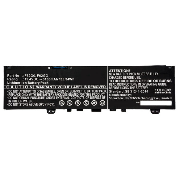 Batteries N Accessories BNA-WB-L9596 Laptop Battery - Li-ion, 11.4V, 3100mAh, Ultra High Capacity - Replacement for Dell F62G0 Battery