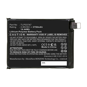 Batteries N Accessories BNA-WB-P15481 Cell Phone Battery - Li-Pol, 3.85V, 3750mAh, Ultra High Capacity - Replacement for Alcatel TLP037A7 Battery