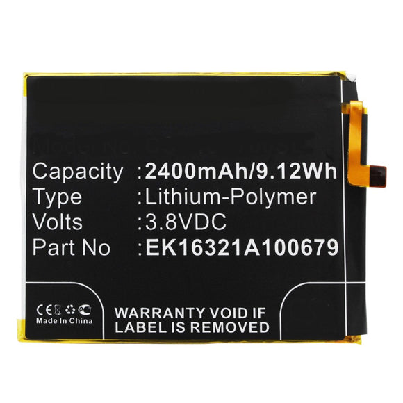 Batteries N Accessories BNA-WB-P3452 Cell Phone Battery - Li-Pol, 3.8V, 2400 mAh, Ultra High Capacity Battery - Replacement for Mobistel EK16321A100679 Battery