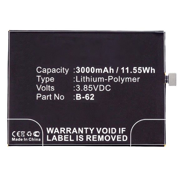 Batteries N Accessories BNA-WB-P9913 Cell Phone Battery - Li-Pol, 3.85V, 3000mAh, Ultra High Capacity - Replacement for BBK B-B2 Battery