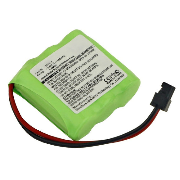 Batteries N Accessories BNA-WB-H10881 Medical Battery - Ni-MH, 3.6V, 300mAh, Ultra High Capacity - Replacement for Dentsply 670601 Battery