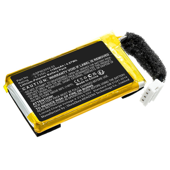 Batteries N Accessories BNA-WB-P18628 Speaker Battery - Li-Pol, 3.7V, 1100mAh, Ultra High Capacity - Replacement for JBL GSP903052 02 Battery