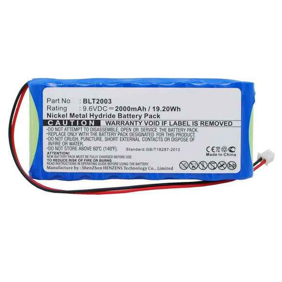 Batteries N Accessories BNA-WB-H9351 Medical Battery - Ni-MH, 9.6V, 2000mAh, Ultra High Capacity - Replacement for Biolat BLT2003 Battery